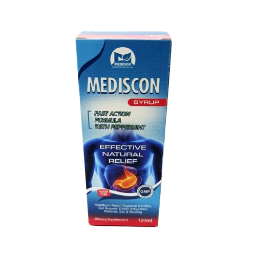 Medevox Mediscon Herbal Digestive Relief 120ml Syrup Relief - Qmed.pk